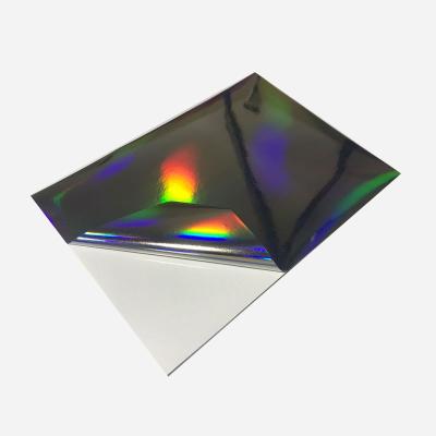 China Waterproof Custom Size Printed Film Removable Self Adhesive Holographic PET Sticker for sale