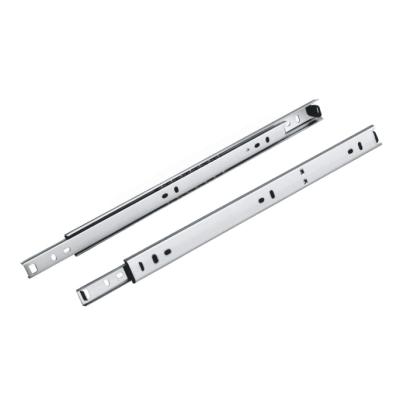 China Hot Sale Modern 27mm Ball Bearing Drawer Slides Plastic Telescopic Channel Furniture Drawer Slides for sale