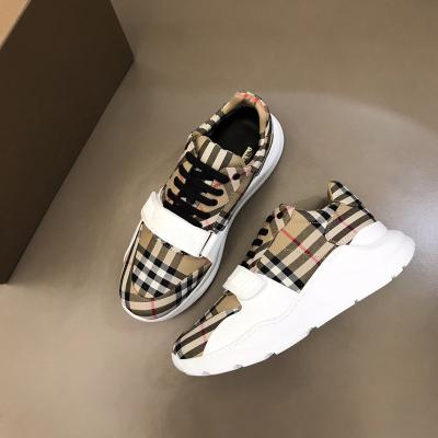 China Fashion Trend Bur&berry British Luxury Brand Mens Sports Shoes 1MOQ 38-45 Hot Selling Classic Custom Design for sale