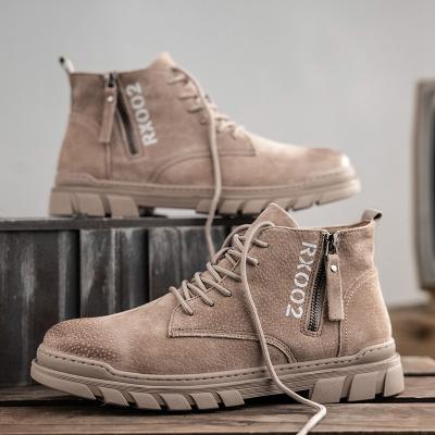 China 2021 Original Quality Ankle Bota Breathable Zipper-Up Mens Boots Working Leather for sale