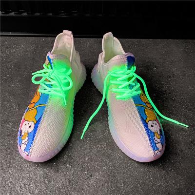 China 2021 Light Fashion Cute Shoes 1 Moq Luminous School Shoes Girl Sneaker Children Shoes for sale