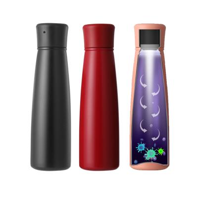 China Pop Lid Stainless Steel Vacuum Student Lock Lid Led Display Temperature Sustainable Smart Water Bottle for sale