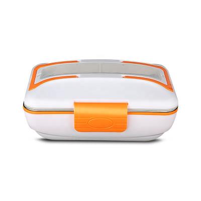 China Removable Heater+food heater +steamer 3 compartment stainless steel car ride Tiffin heating electric lunch box for sale