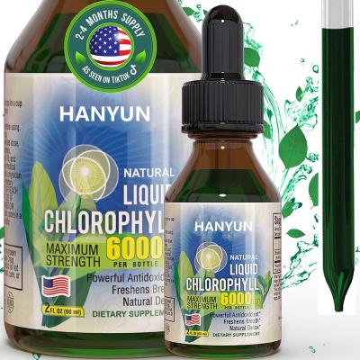 China Boosts Immune System OEM/ODM 60ML Chlorophyll Liquid For Immune Support 6000mg Bulk Chlorophyll Drops Herbal Liquid Chlorophyll for sale