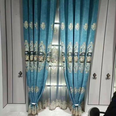 China Blackout High Quality Modern Style Atmosphere Luxurious Fabric Window Curtains For Living Room for sale