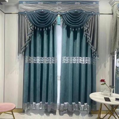 China Blackout Promotional New Arrival Living Room Blackout High End Luxury Curtains Retro For Home for sale