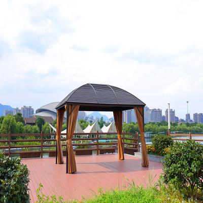 China House. Special New Window Design Customized Galvanized Luxury Curved Retractable Roof Tent Pergola for sale