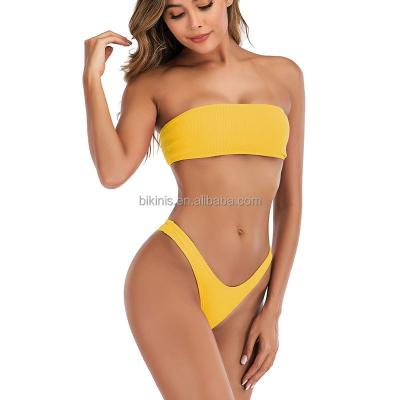 China 2021 Women's Bikini One-Piece Bikini Swimwear Women's Sexy Two-Piece Plus Size Strappy Micro Breathable Fat Women for sale