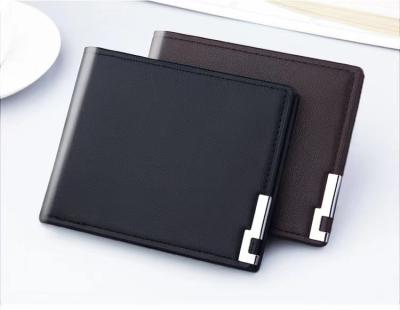 China Hot Selling RFID Men's Wallet Cheap Multi-card Short Stand Fashion Slim Wallet Fashion Money Card Holder Thin Soft Leather Wallet for sale