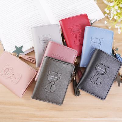 China Famous Brands Pu sublimation small designer waterproof ladies wallet luxury fashionable women with tassel for sale