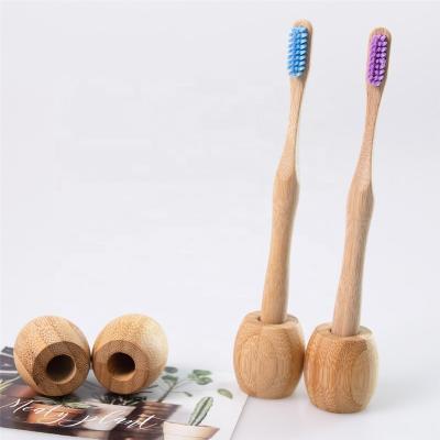 China 100% Logo BPA Free Environmental Friendly and Degradable Custom Toothbrush Display Stand Organic Bamboo Toothbrush Holder for sale