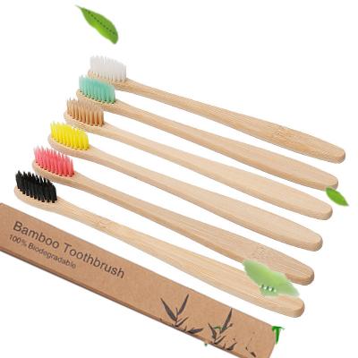 China 2021 most popular environment friendly and degradable natural organic bamboo toothbrush with box toothbrush for sale