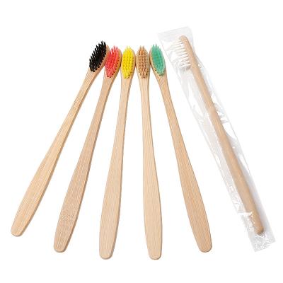 China Environmental friendly and degradable 100% natural bamboo toothbrush bamboo toothbrushes, biodegradable and reusable for sale