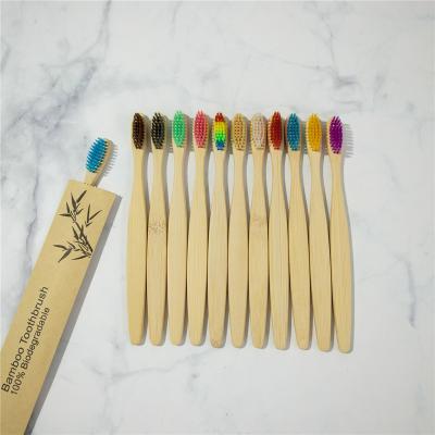 China Environmental Friendly and Degradable CE DC Certified Eco-Friendly Biodegradable Disposable Packaging Soft Bamboo Toothbrush for sale