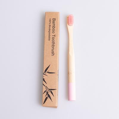 China Private Label 100% Biodegradable Organic Bamboo Kids Toothbrush Customized Environmental Friendly and Degradable for sale