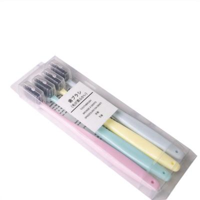 China 4 Pack Nature Friendly Eco Friendly Wholesale Charcoal Toothbrush Straw Toothbrush Wheat for sale