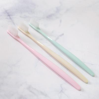 China Nature Friendly Wholesale Adult Super Soft Degradable Wheat Straw Toothbrush 10pcs for sale