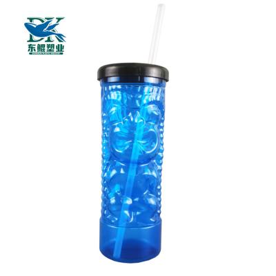 China Popular 24OZ 700ML Tiki Beverage Shaped Factory Beer Juice Drinking Straw Bar Straw Slush Glass Yard Party Plastic Yard Cup for sale