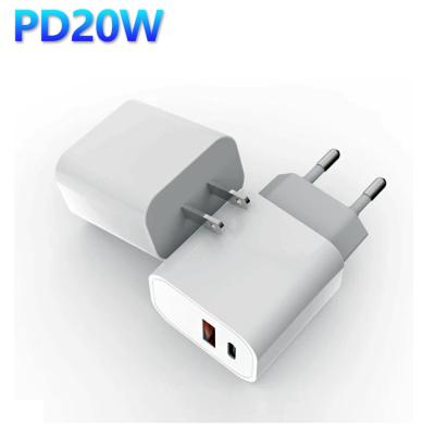 China Mobile Phone USB C Wall Battery Charger 20W Palladium Adapter For Samsung Charger Plug 2 Left Charging iPhone 13/13 Pro/13 mini/12/12 pro for sale