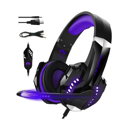 China Hot Headband Amazon Over-Ear G9000 Headphones Volume Control Pro Led Light Cheap Wired PC ps4 With Microphone Gaming Headsets for sale