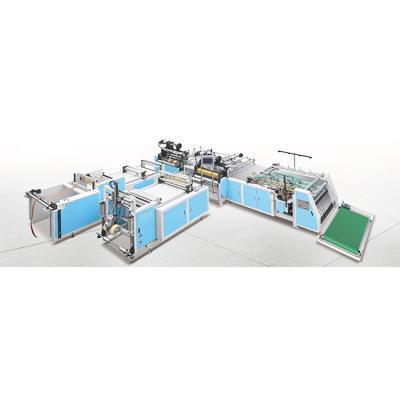 China 2022 new pp woven rice bag automatic pp woven bag making machine cutting sewing machine with inserting film for sale