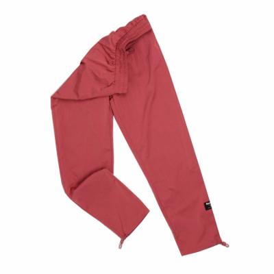 China Breathable Custom Increasing Red Color Full Length Loose Style Breathable Anorak Gym Custom Sweatpants for sale