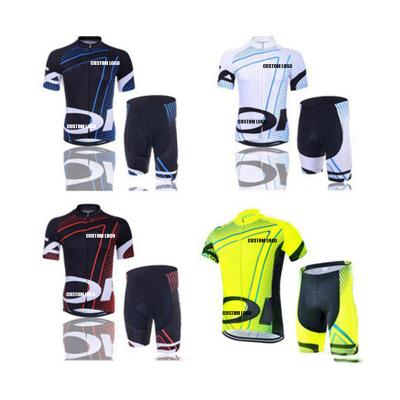 China Breathable Printed Custom Outdoor Sports Men Cycling Clothing Shorts Sleeves Bib Shorts Breathable Tank Top Cycling Sets for sale