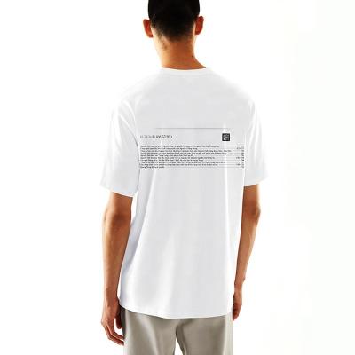 China Breathable High Quality Oversized Screen Printed Heavy White Blanks T-Shirt With Your Own Design PLA for sale