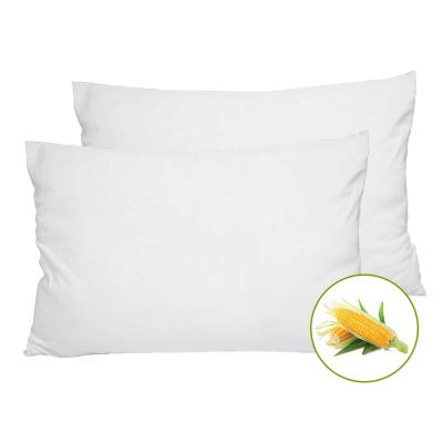 China Luxury Anti-static PLA Cornstarch Fiber Pillow Case Filled Internal Core For Hotel Bedroom And Home for sale