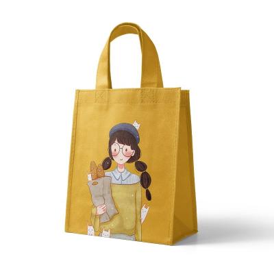 China Customized handled pla packaging reusable shopping bag recycled non woven eco bag with logo for sale