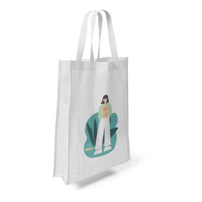 China Carry Bag Polylactic Acid Reusable Custom Made Handled Non Woven Tote Shopping Bags for sale