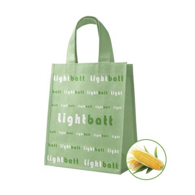 China Brand Campaign Bag Handled PLA Cornstarch Promotional Gift Packaging Bag With Logo for sale