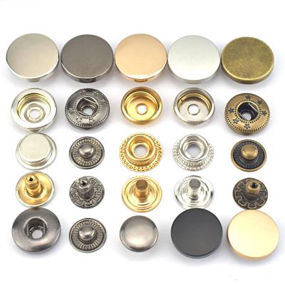 China KAM Factory Custom Logo Made Best Quality Brass Metal Viable Four Parts Snap Button /metal Snap Button for sale