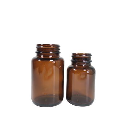 China 100CC 60CC Boston Round Glass Pharmaceutical Amber Bottle For Oil Medicine for sale