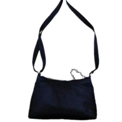 China Fashion Designers Bags With Puller Chain Ladies Nylon Double Zipper Cross - Body Bag for sale