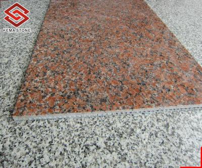 China Modern Red Aluminum Granite Honeycomb Composite Lightweight Panels For Wall Tiles for sale