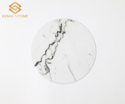 China 1mm Real Marble Super Thin Round Natural Marble Sheet For Power Bank Phone Wireless Charger for sale