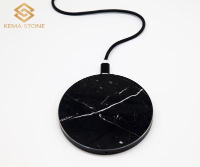 China Natural Stone Cell Phone Filling Cell Phone Filling Multi Colors Marble 10W QI Fast Wireless Charger for Iphone and Cell Phones for sale