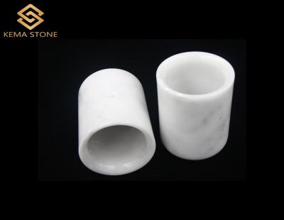 China Unique Modern Art Unique Modern Natural Stone White Marble Candle Holder For Home Decoration for sale