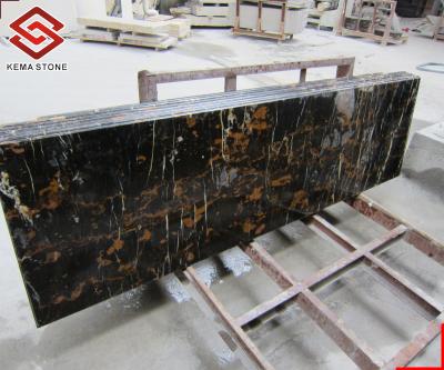 China Modern Modern Nero Portoro Pakistani Black And Gold Marble Countertops for sale