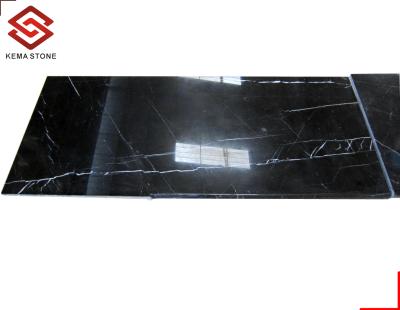 China Modern Cheap Modern Chinese Nero Marquina Marble Natural Black Marble Countertops For Kitchen Countertops for sale