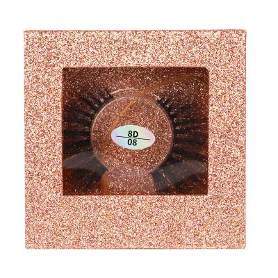 China Boutique Good Quality Siberian Mink Eyelashes 100% Real Mink Eyelashes Fluffy Tapered 8D With Square Box for sale