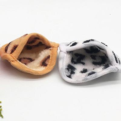 China Washable Leopard Print Style Cotton Bamboo Material Pink Makeup Remove Face Cleansing Pad For Mime for sale