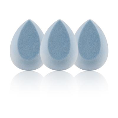 China OEM Washable Custom Beauty Cosmetics Flocking Blue Powder Puff Makeup Sponge Esponja De Maquiagem for sale