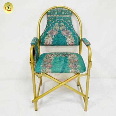 China Wholesale Modern Portable Green Metal Gold Chair Prayer Chair Muslim Prayer Folding Muslim Prayer Folding for sale