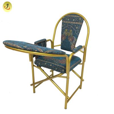 China New Metal High Quality Golden Church Hall Foshan View Prayer Chair Muslim Folding Chairs for sale