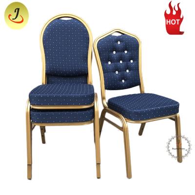 China Modern Top Selling Modern Hotel Banquet Chair Wedding Gold Stack Hotel Chair for sale