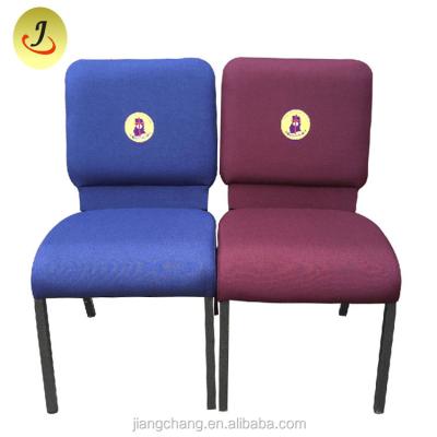 China Purple Upholstered Church Bishop Chair Modern Stacking Chairs Church Used Chair For Sale for sale