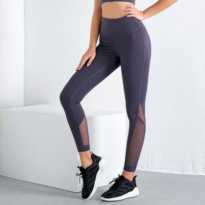 China New Design Breathable Workout Clothing Sport Yoga Pants Skinny Fitness Leggings Women Mesh Splice for sale