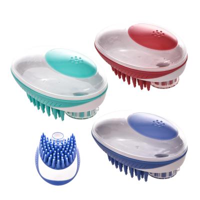 China Low Price Moq Silicone Cat Dog Shampoo Pet Bath Soft Massage Brush for sale